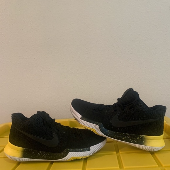 nike kyrie 3 black and yellow